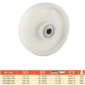 Europäische Rolle 4/5/6/8 Zoll Rad kugellager Nylon Hoch leistungs wagen Rad breite Anwendung Industrie Nachlauf - Product Image 3