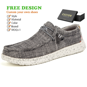 Chaussures <span class=keywords><strong>bateau</strong></span> originales personnalisées, mocassins tendance en toile à enfiler style de marche, chaussures décontractées personnalisées - Product Image 3