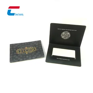 Luxury Vip Membership Metal Business Card Box Packaging Gift Boxes NFC Cards Package Magnet Board Slots Paper Box