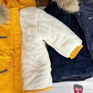 Manteau d'hiver personnalisé pour enfants, veste matelassée pour garçon et fille avec col en <span class=keywords><strong>fourrure</strong></span> à <span class=keywords><strong>capuche</strong></span> et fermeture éclair, vêtements rembourrés pour enfants - Product Image 2