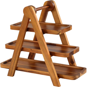 Vente en gros <span class=keywords><strong>Plateau</strong></span> à 3 niveaux en bois Rectangle à 3 niveaux <span class=keywords><strong>Plateau</strong></span> à plusieurs niveaux pour ferme en bois - Product Image 2