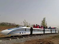 Train Touristique Électrique pour Parcs d'Attractions Domestiques et Centres Commerciaux, Fonctionnant sur Batterie, Construction en Aluminium, Capacité 500 kg - Amusant pour les Enfants