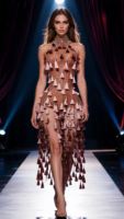 Ocstrade – Nouvelle tenue de scène de luxe pour femme, ornée de strass étincelants et de franges, débardeur en maille transparente avec longues franges, costume de performance pour soirée et danse