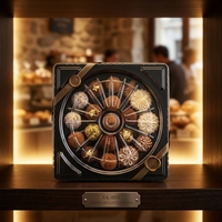 Boîte d'emballage alimentaire en plastique PET écologique jetable avec couvercle transparent, 166 mm, 211x211x33 mm, pour pâtisserie artisanale, chocolat, bonbons, biscuits