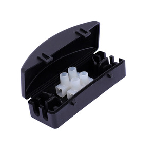 Junction Box M622 72.5x24.5x26mm With Terminal Block For Indoor <b>Lighting</b> Wiring Connection Black ABS PC Cover - Product Image 1