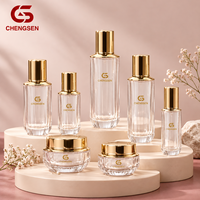 Flacon cosmétique en verre rhombique vertical 30/100/120 ml, émulsion aqueuse, essence, fond de teint, maquillage, crème pour le visage 30-50 g, sérum pour le soin de la peau