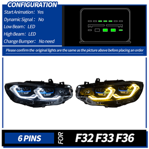 Nuevos Faros Delanteros LED AURON de 12 V, 6000 K, 36 W, 6000 lm, Personalizables, para F32 Serie 4, F22, DRL, Actualización de Modificación - Product Image 3