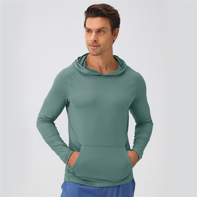 Custom Quick Dry Breathable Men's Polyester Hooded Sweatshirt #H9768