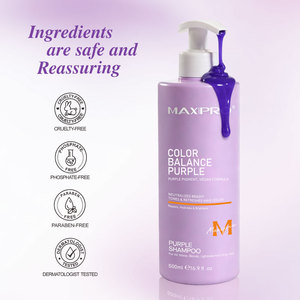 Maxipro Oem Sulfate Free <strong>Shampoo</strong> And Conditioner Nourishing Hair Repairing 100% Organic Shining Hair Silver Purple <strong>Shampoo</strong> - Product Image 2