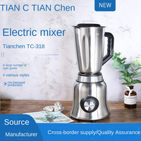 Mixeur et blender électrique portable 850W 1,5L en acier inoxydable à vitesse variable pour usage domestique, commercial et hôtelier