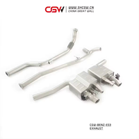CGW Qualité supérieure Soupapes de silencieux d'échappement Système de tuyauterie Tuyaux d'échappement Catback pour Benz W213 E53 3.0T
