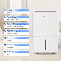 Purificateur d'air et déshumidificateur portable Deye DYD-R50A 50L, déshumidificateur commercial pour intérieur, pour la maison