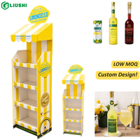Nouveau design de carton promotionnel avec impression personnalisée présentoir ondulé pour boissons non alcoolisées présentoir pour le vin