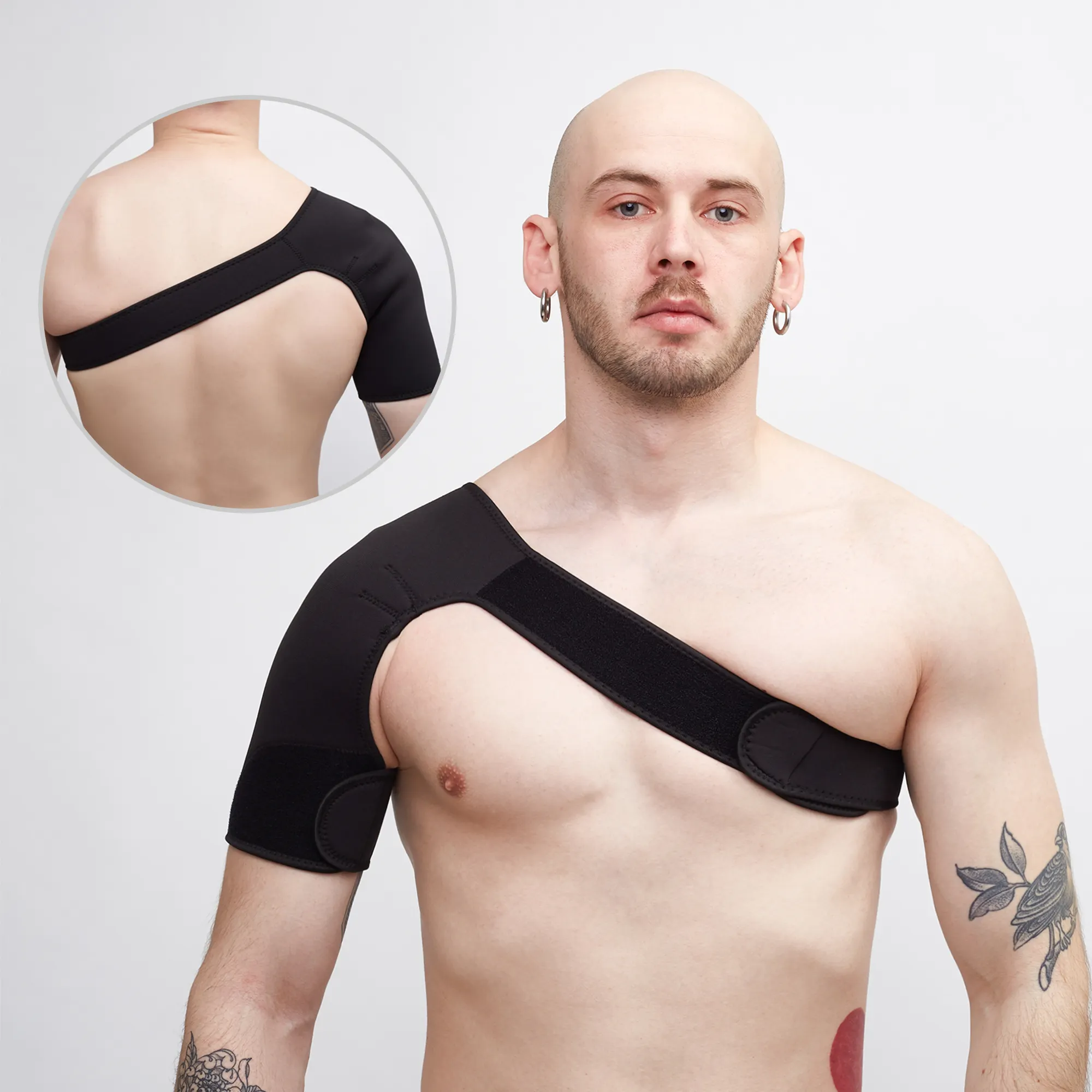 Yangzhou star OEM logo Neoprene Protective Shoulder Support Sport Men Adjustable Shoulder Brace For Injuiry