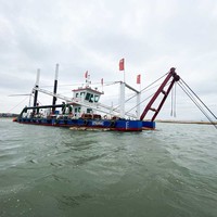 Machine de dragage à aspiration tractée avec moteur, trémie à sable, trémie d'aspiration, godet de dragage, coupe-sable, pour travaux fluviaux, navires et bateaux
