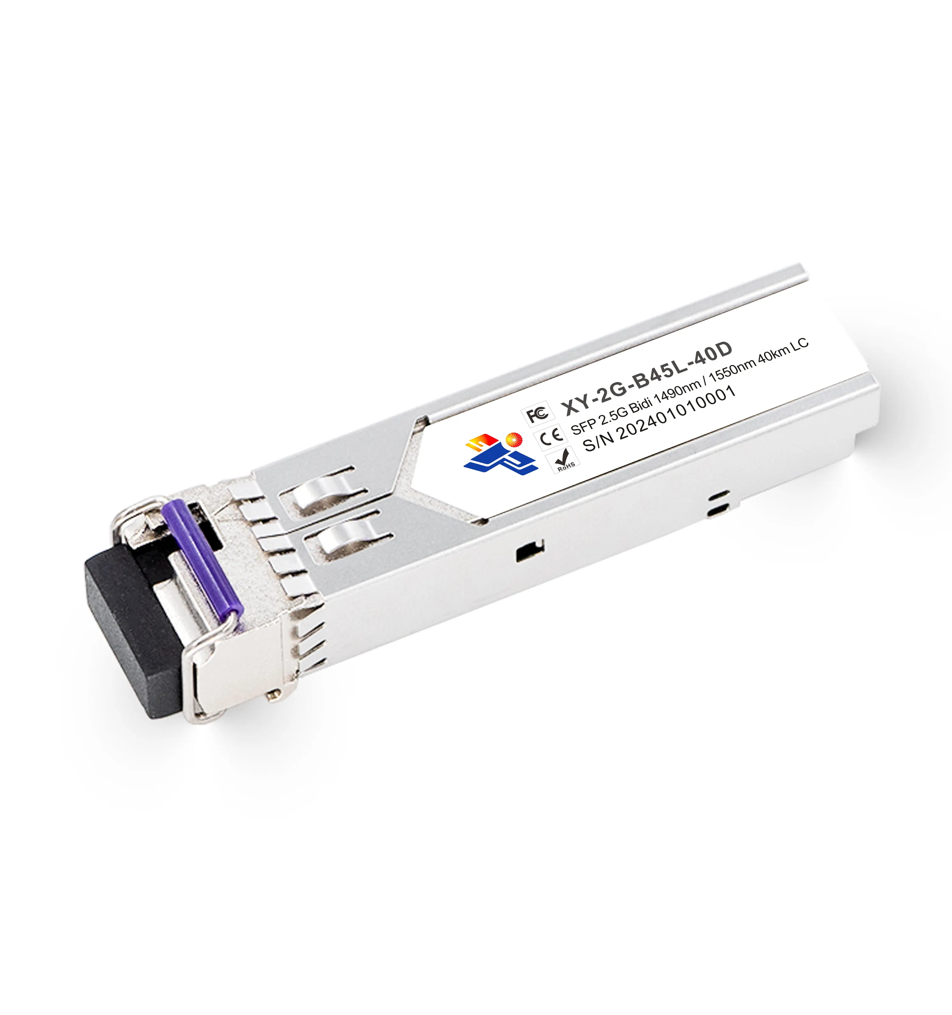 2.5G Bidi 40KM 1490nm 1550nm LC DDM 광 송수신기 SMF SFP 모듈 모든 주류 브랜드와 호환