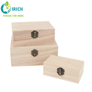 สี่เหลี่ยมผืนผ้าบรรจุไม้กล่องไม้กรณีการจัดเก็บไม้สนกล่องที่มีการล็อค - Product Image 2