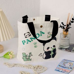 Hot Sale Girls Small <b>Canvas</b> <b>Tote</b> Bag Cute Animal Prints Folding Design Student Lunch Box Personalized Hand Bag - Product Image 6