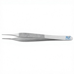 Pinces à pansements Adson en acier inoxydable, mâchoires ultra-délicates de 0,9 mm, pinces de précision légères, entièrement autoclavables, en plastique - Product Image 1