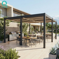Kit de pergola modulaire, conception d'architecture extérieure, système de ventilation et de contrôle du soleil, pergola bioclimatique à lames orientables en aluminium