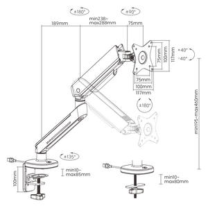 LDT54-C012L Tốt Nhất Chơi Game Màn Hình Cánh Tay Với RGB Chiếu Sáng Cơ Khí Mùa Xuân 17 "-32" Bàn Núi 9Kg Công Suất - Product Image 6