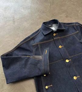 Nouvelles vestes en jean décontractées de luxe vintage à boutons en coton, coupe ample, en denim japonais selvedge, coupe-vent et respirantes - Product Image 3