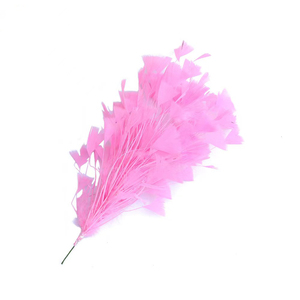 Plumes de dinde de 30 cm, fournitures de chapellerie, fleurs en plumes rayées, couleur teinte, montage pour chapeaux et épingles à <span class=keywords><strong>cheveux</strong></span> - Product Image 5