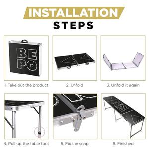 Outdoor Furniture Custom 8ft Portable Party <strong>Folding</strong> <strong>Drafting</strong> Beer Pong <strong>Table</strong> - Product Image 3