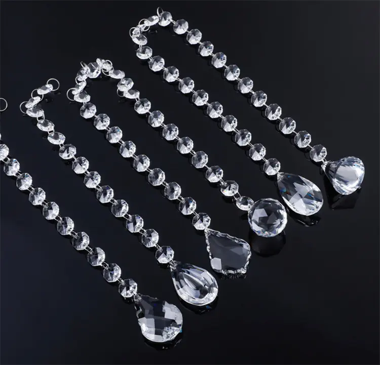 Kristal avize parçaları ve aksesuarları avize için 100mm kristal cam kolye