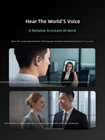 ANKER Soundcore Leapline Plus – Écouteurs ouverts à conception tour d'oreille pour la traduction IA, chargement sans fil, microphone, 10-15 heures d'autonomie