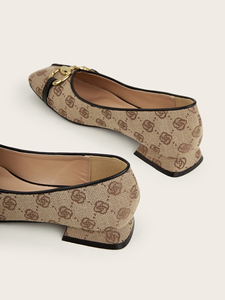 Nuevos Estilos Coreanos 2026 de Zapatos Planos de Mujer con Punta Cuadrada y Diseño de Patchwork, Tacones Bajos, Pantuflas Cómodas para Exteriores - Product Image 3