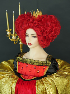 Coeur de reine <span class=keywords><strong>perruque</strong></span> avec couronne Costume filles femmes deux petits pains cheveux synthétiques résistants à la chaleur pour la fête de noël d'halloween - Product Image 3