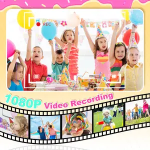 2023 Best Verkopende Mini Digitale Camera Voor Kinderen Met Roterende Camera Selfie Educatie Speelgoed Voor Peuter Meisje