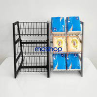 Mini présentoir en acier de bureau pour supermarché support de table d'affichage en fil d'épicerie léger simple face en métal