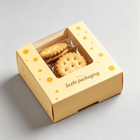 Boîte à biscuits personnalisée avec impression de logo, boîte à biscuits pliante carrée biodégradable pour cadeaux, desserts et biscuits