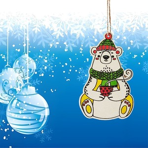 Kit de Adornos Navideños de Madera para Niños, Manualidades Colgantes, Juguete Educativo para el Hogar, Regalos Festivos, Estilo Festivo a Todo Color - Product Image 2