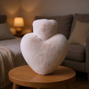 Bouillotte Hugo Frosch en forme de cœur avec housse en fourrure douce 1,8 L - Product Image 3