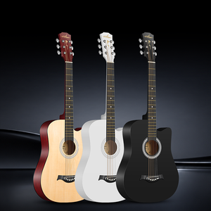 Guitare acoustique folk de <span class=keywords><strong>38</strong></span> pouces à prix de gros, personnalisable, OEM, directement de l'usine, pour débutants et étudiants - Product Image 2