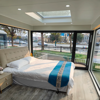 Maison conteneur préfabriquée modulaire, capsule spatiale, pod de couchage, villa extérieure en acier avec système intelligent, appartement au design moderne