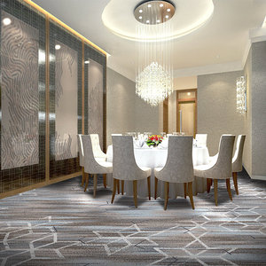 Alfombra moderna de lujo para vestíbulo de Hotel Axminster, corredor de nailon resistente al fuego de 5 estrellas, patrón personalizado tejido para pasillos - Product Image 2