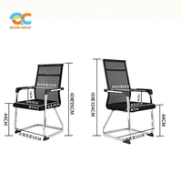 Fournisseur mondial de meubles - Chaise de bureau visiteur cantilever chromée à dossier haut, assise rembourrée en tissu noir, base en traîneau