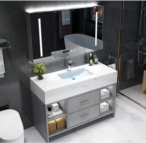 Led <span class=keywords><strong>baño</strong></span> <span class=keywords><strong>espejo</strong></span> de vanidad con estante de mármol pintura Polonia <span class=keywords><strong>espejo</strong></span> luces conjunto de gabinete lavabo de madera <span class=keywords><strong>baño</strong></span> vanidad - Product Image 6