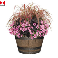 Pot de fleurs en plastique imitation bois, taille King Size, pour plantes vertes, grand pot à bonsaï, grand pot de fleurs en plastique