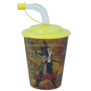 IML BPA free Plastic Lenticular Cup with Lid and Straw - Product Image 4
