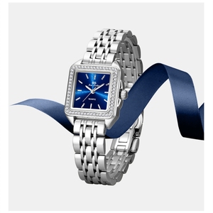 BS Bee Chị 1754 Thời Trang Vuông Phụ Nữ Thạch Anh Đồng Hồ Không Thấm Nước IP Mạ Đồng Hồ Đeo Tay Thép Không Gỉ Ban Nhạc Phụ Nữ Đồng Hồ - Product Image 4