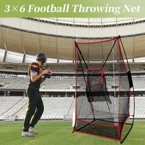 <span class=keywords><strong>Cage</strong></span> <span class=keywords><strong>de</strong></span> football pour entraînement <span class=keywords><strong>de</strong></span> lanceur, <span class=keywords><strong>filet</strong></span> <span class=keywords><strong>d</strong></span>'entraînement pour la précision des passes, pratique en extérieur pour jeunes et adultes, 3x6 pieds, polyester et fibre <span class=keywords><strong>de</strong></span> verre - Product Image 5