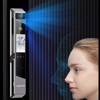 Cerradura inteligente avanzada de reconocimiento facial 3D con desbloqueo remoto de cámara Ojo de gato tallado CNC para entrada sin llave digital interior