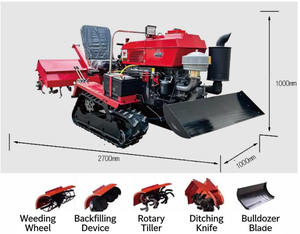 Traktor Crawler 40-HP Multifungsi untuk Pengolahan/Pembajakan/Pemanenan Peralatan Pertanian - Product Image 6
