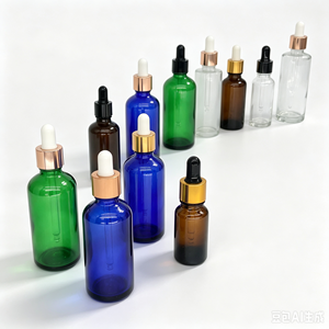 Flacon compte-gouttes vide en verre transparent pour huiles essentielles avec bouchon doré 10ml 15ml 30ml 50ml, flacon échantillon cosmétique pour sérum liquide - Product Image 6