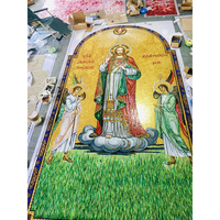 Mosaïque en verre personnalisée, icônes religieuses byzantines, art occidental, portrait de Jésus-Christ, peinture murale en mosaïque 3D